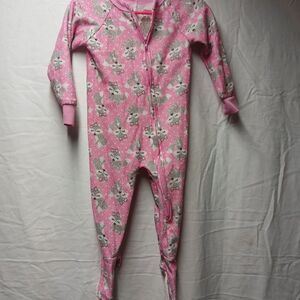 Mon Petit Toddler Girl Pink Foxes Footed Sleeper 18 Month